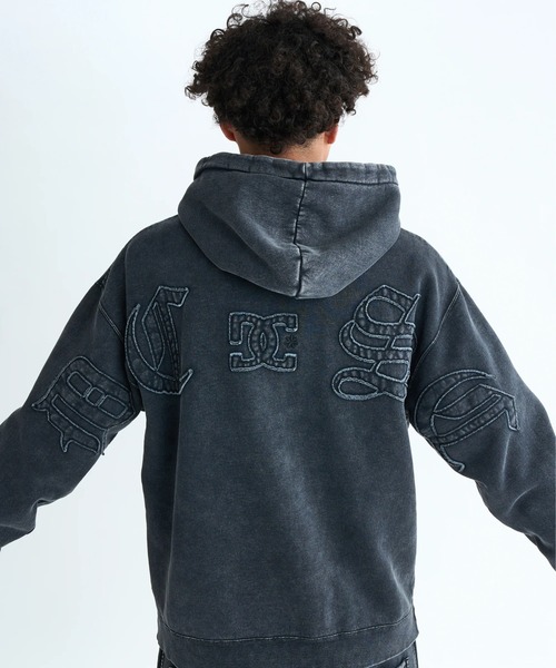 DC SHOES(ディーシーシューズ)の「25 HIDDEN ZH /DCセットアップ対応ロゴバックアップリケジップアップパーカー・フーディー(スウェット・メンズ・ブラック系その他/アンティークシルバー/ブラック×ブラック/グレイッシュベージュ・LARGE/MEDIUM/X-LARGE)」の14枚目の写真