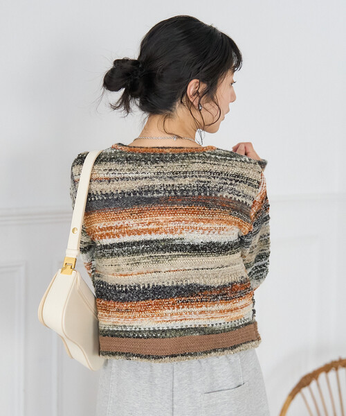 ミックスヤーンカラー ニットカーディガン（カーディガン/ボレロ