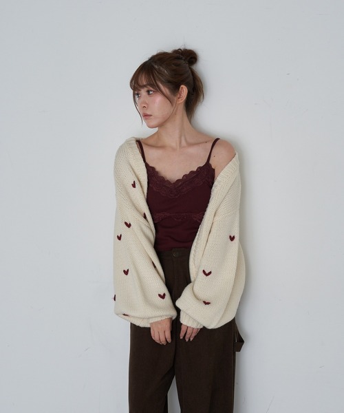 RAY CASSIN（レイカズン）の「パット付レースキャミ（キャミソール・レディース・チャコールグレー/レッド系その他2/ホワイト系その他/ブラック/ブラック系その他2/グレー系その他2・S）」の15枚目の写真