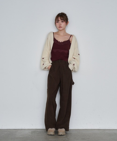 RAY CASSIN（レイカズン）の「パット付レースキャミ（キャミソール・レディース・チャコールグレー/レッド系その他2/ホワイト系その他/ブラック/ブラック系その他2/グレー系その他2・S）」の16枚目の写真