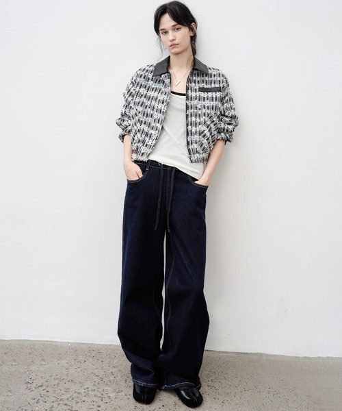 tageechita（タジチタ）の「【tageechita】ドロスト ストレートワイドデニムパンツ（デニムパンツ・レディース・インディゴブルー・S/M/L）」の9枚目の写真