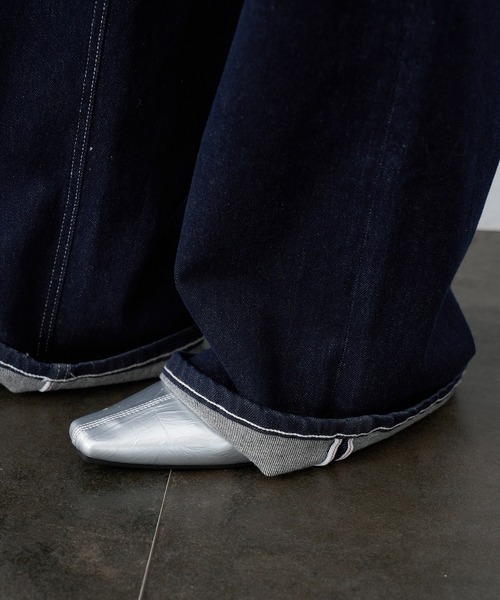 tageechita（タジチタ）の「【tageechita】ドロスト ストレートワイドデニムパンツ（デニムパンツ・レディース・インディゴブルー・S/M/L）」の11枚目の写真