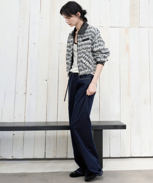 tageechita（タジチタ）の「【tageechita】ドロスト ストレートワイドデニムパンツ（デニムパンツ・レディース・インディゴブルー・S/M/L）」の13枚目の写真