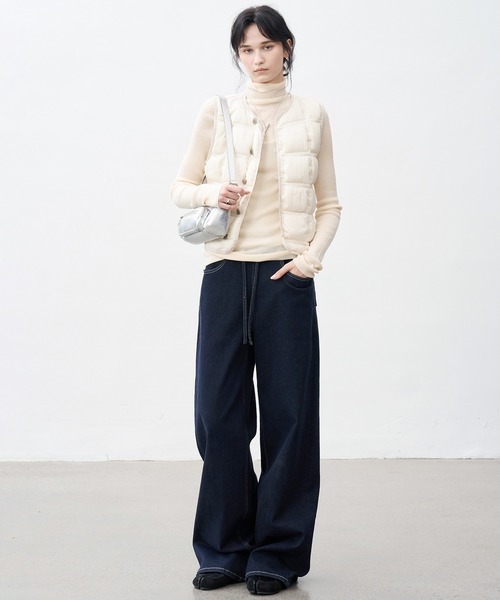 tageechita（タジチタ）の「【tageechita】ドロスト ストレートワイドデニムパンツ（デニムパンツ・レディース・インディゴブルー・S/M/L）」の21枚目の写真