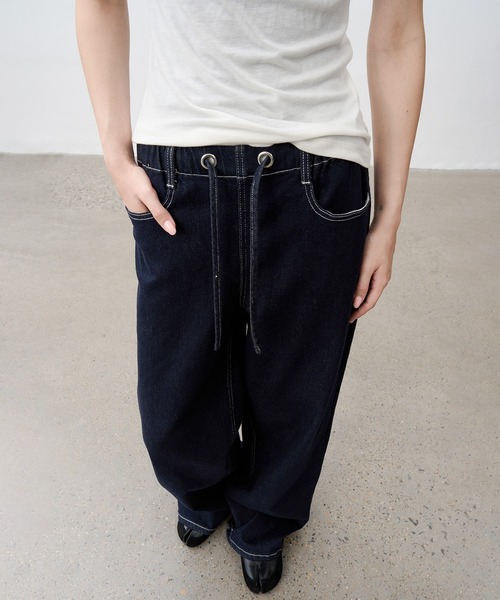 tageechita（タジチタ）の「【tageechita】ドロスト ストレートワイドデニムパンツ（デニムパンツ・レディース・インディゴブルー・S/M/L）」の19枚目の写真