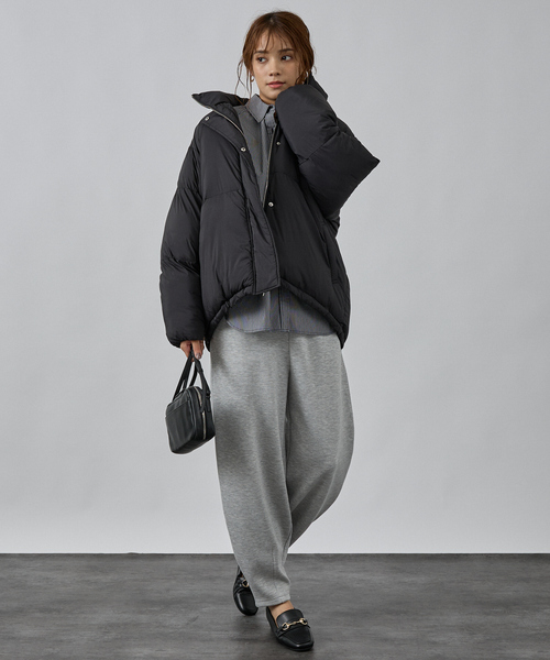 abahouse mavie（アバハウスマヴィ）の「中綿オーバースタンドブルゾン（ブルゾン・レディース・ブラック/ブラウン/クリーム・フリー）」の8枚目の写真