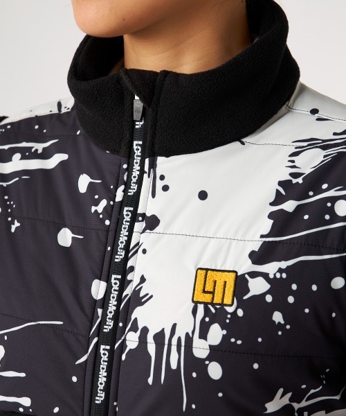Loudmouth(ラウドマウス)の「LOUDMOUTH ラウドマウス ゴルフウェア 中綿入り ストレッチ 総柄 ハイネック フルジップ ブルゾン(ブルゾン・レディース・オレンジ系その他/ブラック系その他/ホワイト系その他・LL/M/L/S)」の17枚目の写真