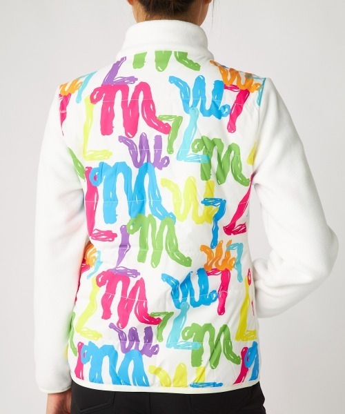 Loudmouth(ラウドマウス)の「LOUDMOUTH ラウドマウス ゴルフウェア 中綿入り ストレッチ 総柄 ハイネック フルジップ ブルゾン(ブルゾン・レディース・オレンジ系その他/ブラック系その他/ホワイト系その他・LL/M/L/S)」の9枚目の写真