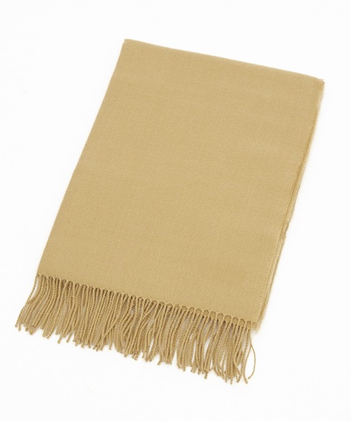 an meets zakka(アンミツザッカ)の「an meets zakka シンプル無地バリエーション大判ファー混アクリルマフラー(66cm×197cm)(マフラー・レディース・チャコール/ネイビー/コバルトブルー/マスタード/ブラウン/キャメル/ピンク/サーモンピンク/レッド/ボルドー/グレー/ダークグリーン/ブルー/ターコイズブルー/グレイッシュブルー/ライトイエロー/アイボリー/ライトブルー/ライトピンク/ピンクベージュ/ホワイト/ブラック・ONESIZE)」の16枚目の写真