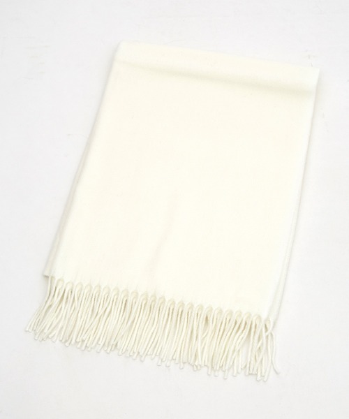 an meets zakka(アンミツザッカ)の「an meets zakka シンプル無地バリエーション大判ファー混アクリルマフラー(66cm×197cm)(マフラー・レディース・チャコール/ネイビー/コバルトブルー/マスタード/ブラウン/キャメル/ピンク/サーモンピンク/レッド/ボルドー/グレー/ダークグリーン/ブルー/ターコイズブルー/グレイッシュブルー/ライトイエロー/アイボリー/ライトブルー/ライトピンク/ピンクベージュ/ホワイト/ブラック・ONESIZE)」の1枚目の写真
