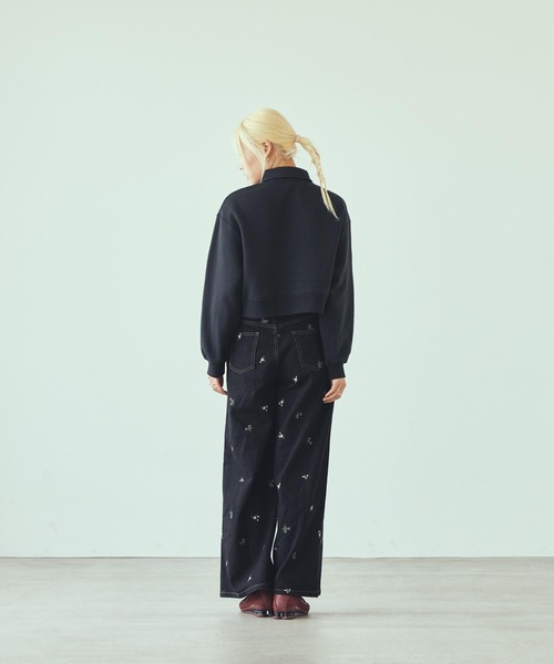 NIKE（ナイキ）の「ナイキ スポーツウェア フェニックス フリース ウィメンズ ルーズカラー プルオーバー トップ / Nike Sportswear Phoenix Fleece Women's Loose Collared Pull-Over Top IM7487-010 Black（ポロシャツ・レディース・ブラック・XS/M/S/L/XL）」の5枚目の写真