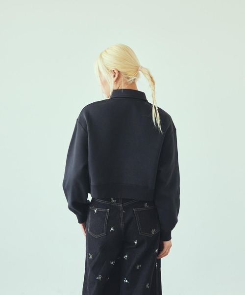 NIKE（ナイキ）の「ナイキ スポーツウェア フェニックス フリース ウィメンズ ルーズカラー プルオーバー トップ / Nike Sportswear Phoenix Fleece Women's Loose Collared Pull-Over Top IM7487-010 Black（ポロシャツ・レディース・ブラック・XS/M/S/L/XL）」の2枚目の写真