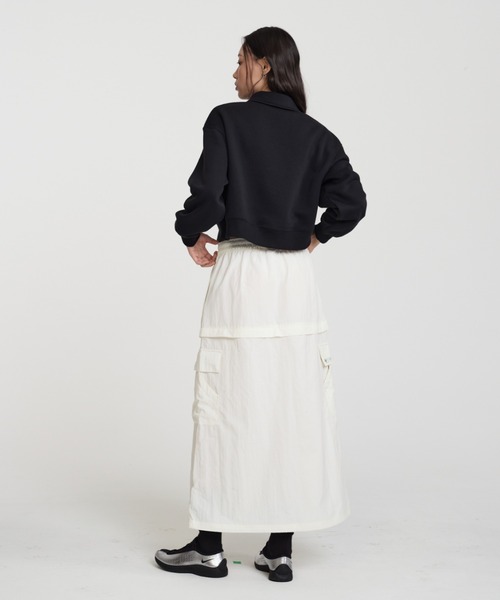 NIKE（ナイキ）の「ナイキ スポーツウェア フェニックス フリース ウィメンズ ルーズカラー プルオーバー トップ / Nike Sportswear Phoenix Fleece Women's Loose Collared Pull-Over Top IM7487-010 Black（ポロシャツ・レディース・ブラック・XS/M/S/L/XL）」の9枚目の写真