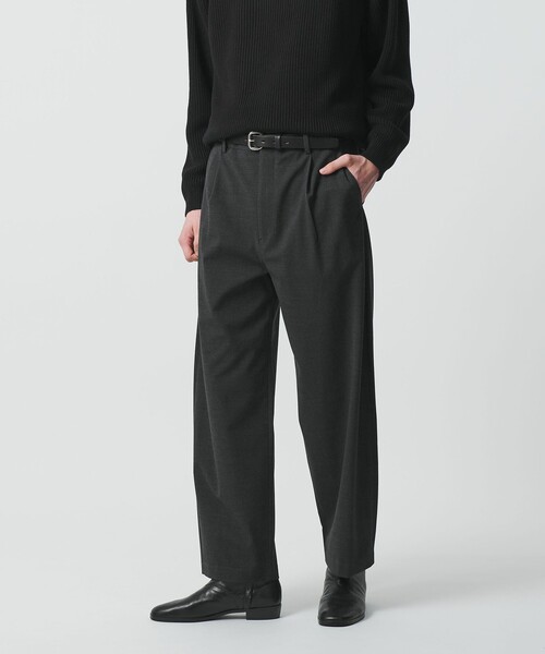 BEAUTY&YOUTH UNITED ARROWS（ビューティーアンドユースユナイテッドアローズ）の「ウーリー バレル 1プリーツ スラックス NO.9（スラックス・メンズ・ダークグレー/ブラック・L/XL/M/S）」の3枚目の写真