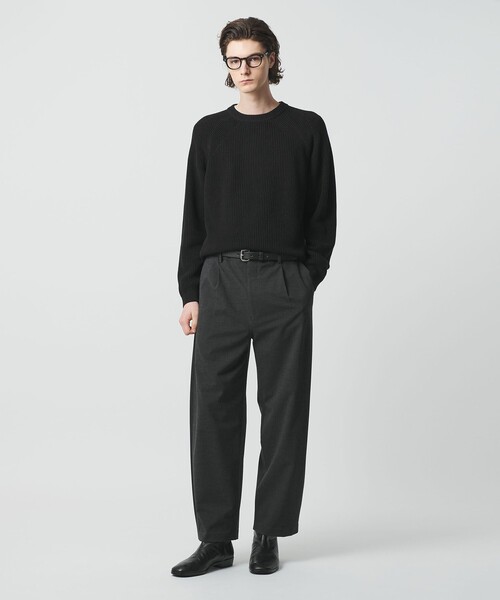 BEAUTY&YOUTH UNITED ARROWS（ビューティーアンドユースユナイテッドアローズ）の「ウーリー バレル 1プリーツ スラックス NO.9（スラックス・メンズ・ダークグレー/ブラック・L/XL/M/S）」の6枚目の写真