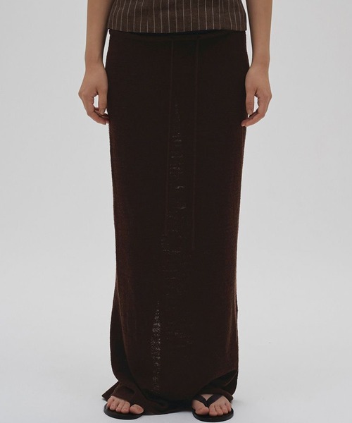 TODAYFUL(トゥデイフル)の「【TODAYFUL/トゥデイフル】Miniboucle Knit Skirt/ニットスカート(スカート・レディース・キナリ/ダークグレー/チョコ・36/38)」の3枚目の写真