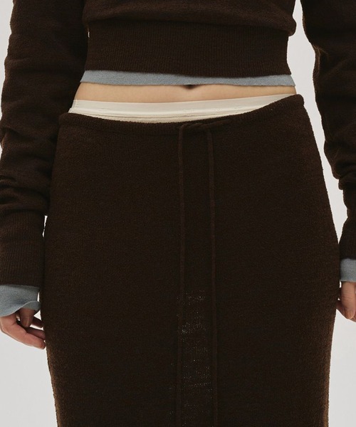 TODAYFUL(トゥデイフル)の「【TODAYFUL/トゥデイフル】Miniboucle Knit Skirt/ニットスカート(スカート・レディース・キナリ/ダークグレー/チョコ・36/38)」の6枚目の写真