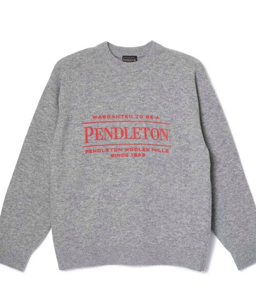 PENDLETON(ペンドルトン)の「【PENDLETON/ペンドルトン】 ロゴプリントクルーネックニット(7GG)(ニット/セーター・メンズ・イエロー/ブラック/ブルー/グレー・M/L)」の2枚目の写真