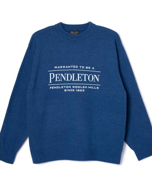 PENDLETON(ペンドルトン)の「【PENDLETON/ペンドルトン】 ロゴプリントクルーネックニット(7GG)(ニット/セーター・メンズ・イエロー/ブラック/ブルー/グレー・M/L)」の3枚目の写真