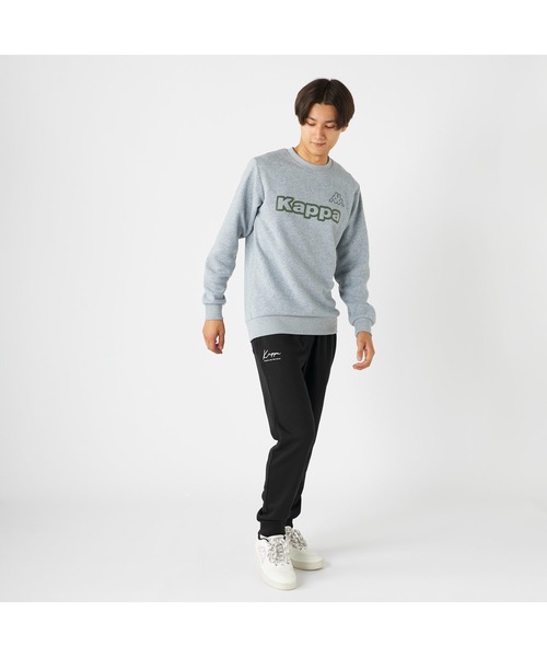 Kappa(カッパ)の「Kappa カッパ 軽量 裏起毛 クルーネック スウェット トレーナー(スウェット・メンズ・ブラック/カーキ/杢グレー・M/L/LL)」の15枚目の写真