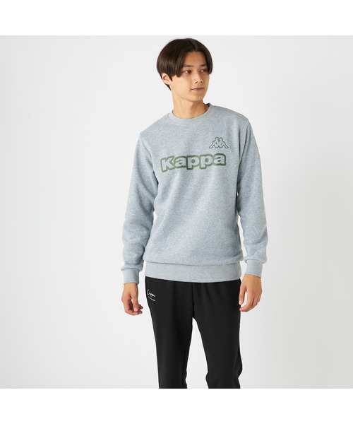 Kappa(カッパ)の「Kappa カッパ 軽量 裏起毛 クルーネック スウェット トレーナー(スウェット・メンズ・ブラック/カーキ/杢グレー・M/L/LL)」の17枚目の写真