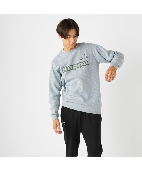 Kappa(カッパ)の「Kappa カッパ 軽量 裏起毛 クルーネック スウェット トレーナー(スウェット・メンズ・ブラック/カーキ/杢グレー・M/L/LL)」の18枚目の写真