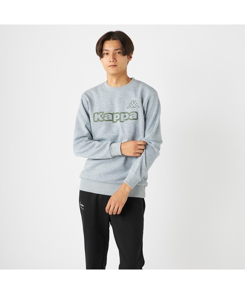 Kappa(カッパ)の「Kappa カッパ 軽量 裏起毛 クルーネック スウェット トレーナー(スウェット・メンズ・ブラック/カーキ/杢グレー・M/L/LL)」の19枚目の写真