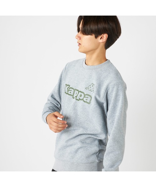 Kappa(カッパ)の「Kappa カッパ 軽量 裏起毛 クルーネック スウェット トレーナー(スウェット・メンズ・ブラック/カーキ/杢グレー・M/L/LL)」の14枚目の写真