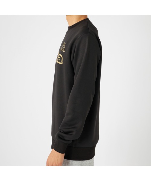 Kappa(カッパ)の「Kappa カッパ 軽量 裏起毛 クルーネック スウェット トレーナー(スウェット・メンズ・ブラック/カーキ/杢グレー・M/L/LL)」の11枚目の写真