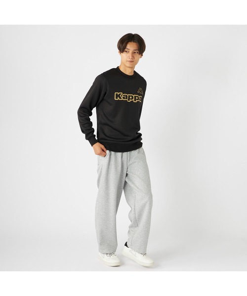 Kappa(カッパ)の「Kappa カッパ 軽量 裏起毛 クルーネック スウェット トレーナー(スウェット・メンズ・ブラック/カーキ/杢グレー・M/L/LL)」の6枚目の写真