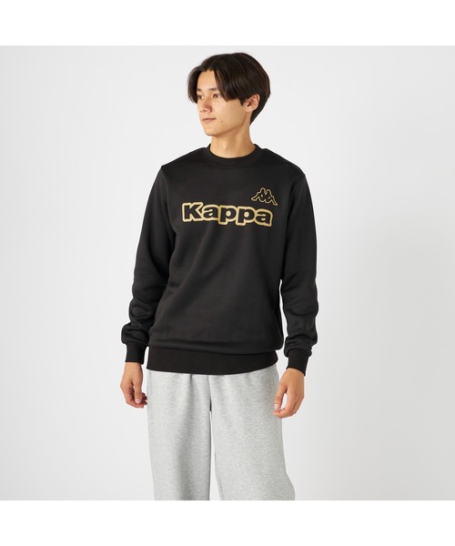 Kappa(カッパ)の「Kappa カッパ 軽量 裏起毛 クルーネック スウェット トレーナー(スウェット・メンズ・ブラック/カーキ/杢グレー・M/L/LL)」の8枚目の写真
