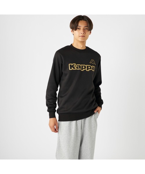 Kappa(カッパ)の「Kappa カッパ 軽量 裏起毛 クルーネック スウェット トレーナー(スウェット・メンズ・ブラック/カーキ/杢グレー・M/L/LL)」の9枚目の写真
