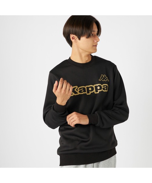 Kappa(カッパ)の「Kappa カッパ 軽量 裏起毛 クルーネック スウェット トレーナー(スウェット・メンズ・ブラック/カーキ/杢グレー・M/L/LL)」の5枚目の写真