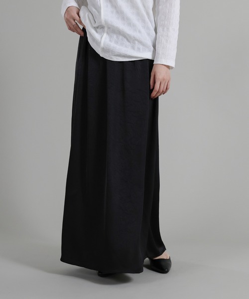 select MOCA Et(セレクトモカエト)の「【Et】Satin Washer Narrow Skirt(スカート・レディース・ブラウン/ベージュ/ブラック・LARGE/MEDIUM)」の1枚目の写真