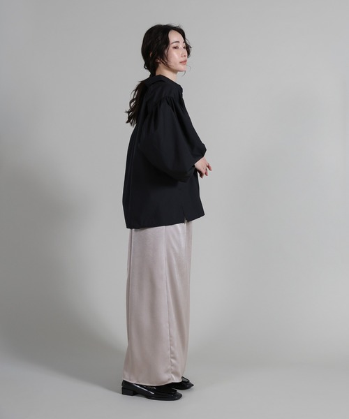 select MOCA Et(セレクトモカエト)の「【Et】Satin Washer Narrow Skirt(スカート・レディース・ブラウン/ベージュ/ブラック・LARGE/MEDIUM)」の6枚目の写真