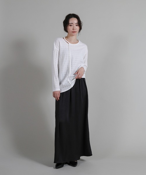 select MOCA Et(セレクトモカエト)の「【Et】Satin Washer Narrow Skirt(スカート・レディース・ブラウン/ベージュ/ブラック・LARGE/MEDIUM)」の19枚目の写真