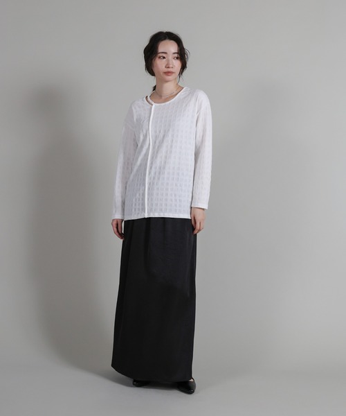 select MOCA Et(セレクトモカエト)の「【Et】Satin Washer Narrow Skirt(スカート・レディース・ブラウン/ベージュ/ブラック・LARGE/MEDIUM)」の11枚目の写真