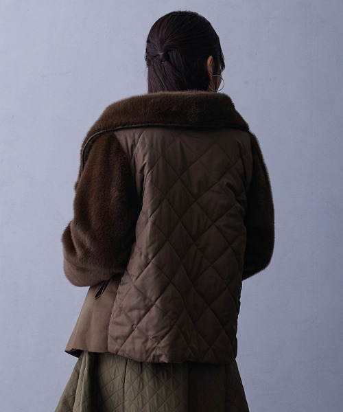 リバーシブルフェイクムートンブルゾン（ブルゾン）｜NICOLE white