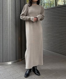 【&g'aime】2wayチョーカー付きニットワンピース 2-Way Choker Knit Dress