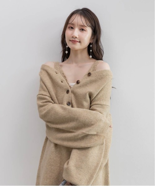RANDA(ランダ)の「カーディガンセットミニワンピース(ワンピース・レディース・グレー/アイボリー/ベージュ・0/1)」の4枚目の写真