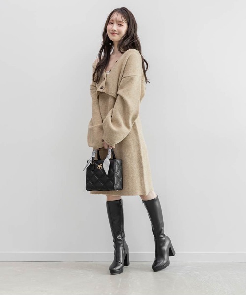 RANDA(ランダ)の「カーディガンセットミニワンピース(ワンピース・レディース・グレー/アイボリー/ベージュ・0/1)」の9枚目の写真
