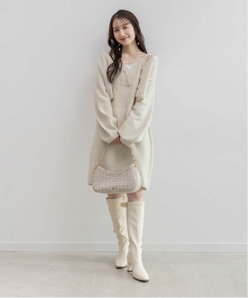 RANDA(ランダ)の「カーディガンセットミニワンピース(ワンピース・レディース・グレー/アイボリー/ベージュ・0/1)」の19枚目の写真