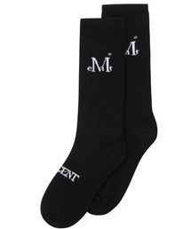 MUCENT（ムセント）の「A'GEM/9 × .kom 『MUCENT/ムーセント』 SIGNATURE MAIN LOGO CREW SOCKS [3PACK]/シグニチャーロゴソックス(3PACK)（ソックス/靴下）」