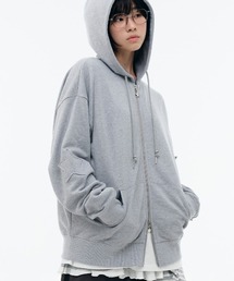 TUOMIO（トゥオミオ）の「【TUOMIO】STAR PATCH HOOD ZIP-UP / 【トゥオミオ】スターパッチフードジップパーカー（パーカー）」