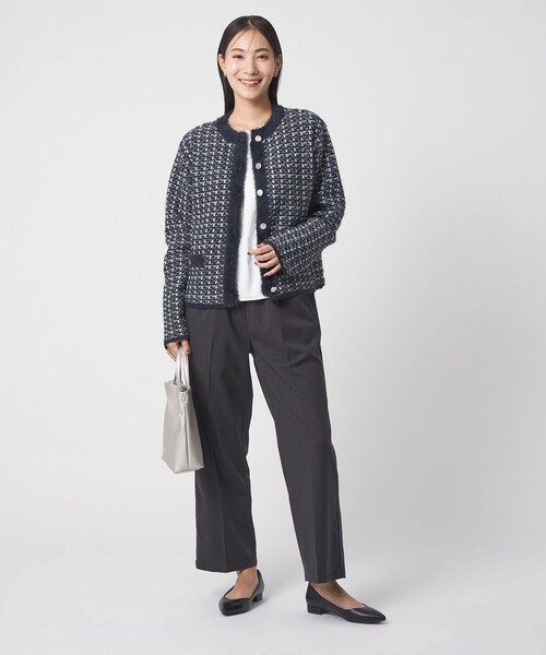 A DAY IN THE LIFE UNITED ARROWS(アデイインザライフユナイテッドアローズ)の「ウラケ ワイドパンツ‐ウォッシャブル‐<A DAY IN THE LIFE>(その他パンツ・レディース・ネイビー/ダークグレー/ダークブラウン/オフホワイト・36/38/40)」の6枚目の写真