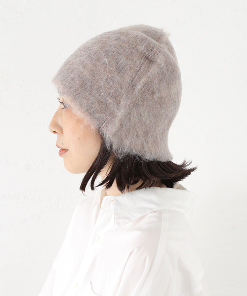ORCIVAL（オーシバル）の「ORCIVAL/オーシバル MOHAIRニットキャップ #OR-H0374（ニットキャップ/ビーニー・レディース・ベージュ系その他/チャコールグレー・FREE）」の4枚目の写真