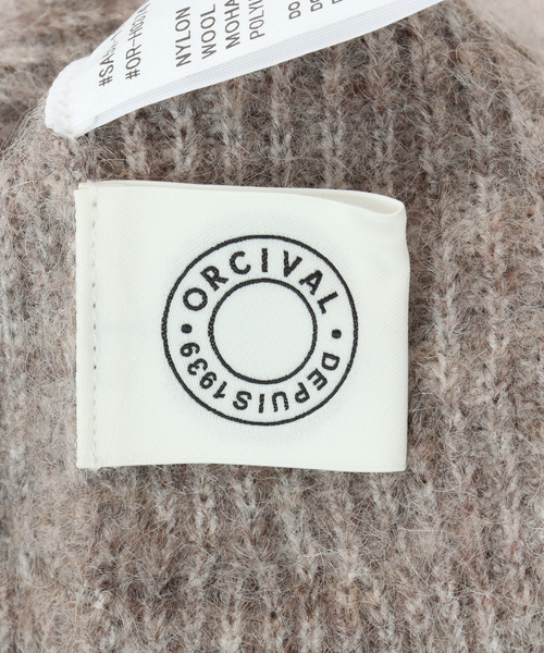 ORCIVAL（オーシバル）の「ORCIVAL/オーシバル MOHAIRニットキャップ #OR-H0374（ニットキャップ/ビーニー・レディース・ベージュ系その他/チャコールグレー・FREE）」の7枚目の写真