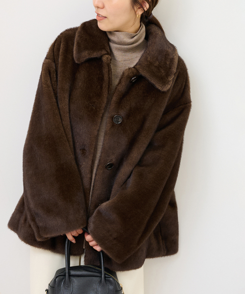 JOURNAL STANDARD relume(ジャーナルスタンダード レリューム)の「ファーブルゾン(ブルゾン・レディース・ブラウン・FREE)」の1枚目の写真