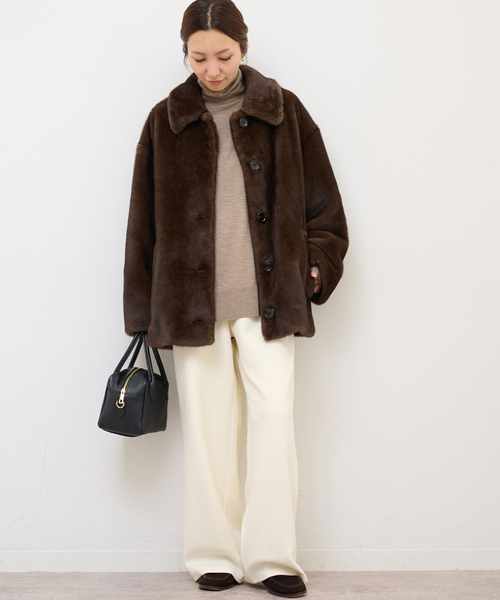 JOURNAL STANDARD relume(ジャーナルスタンダード レリューム)の「ファーブルゾン(ブルゾン・レディース・ブラウン・FREE)」の2枚目の写真