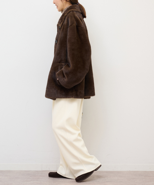 JOURNAL STANDARD relume(ジャーナルスタンダード レリューム)の「ファーブルゾン(ブルゾン・レディース・ブラウン・FREE)」の3枚目の写真